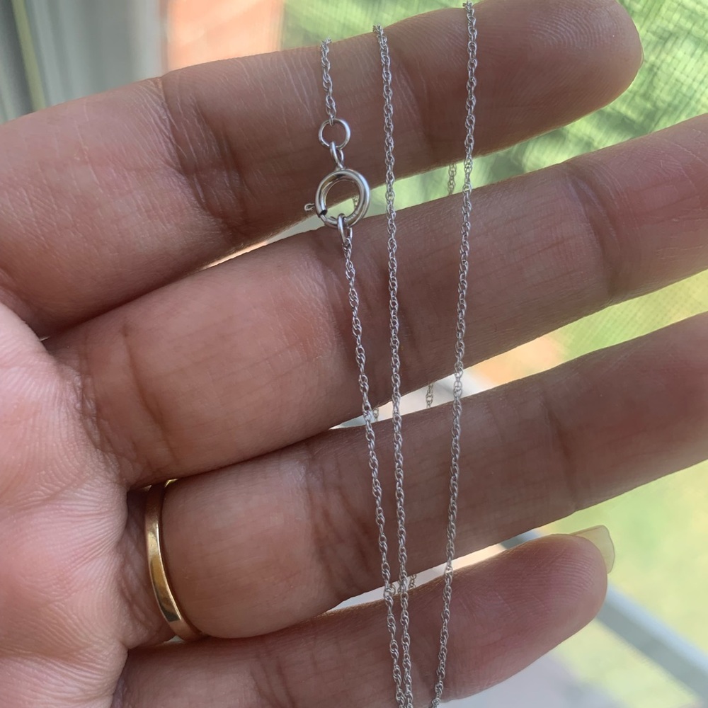 10k White Gold Chain - 18"